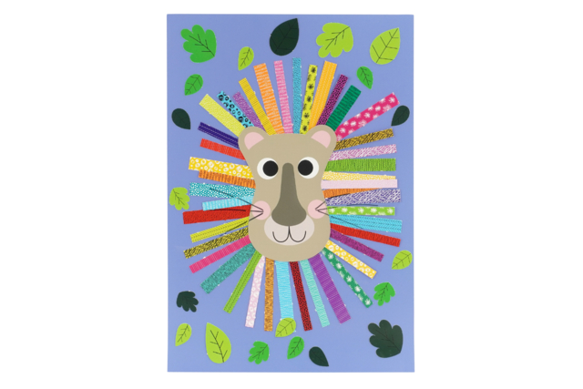 Lion Collage Boards - 4 Boards - 3 - Collage Activities - 10doigts.com - Activités collage et formes à coller - 10doigts.fr