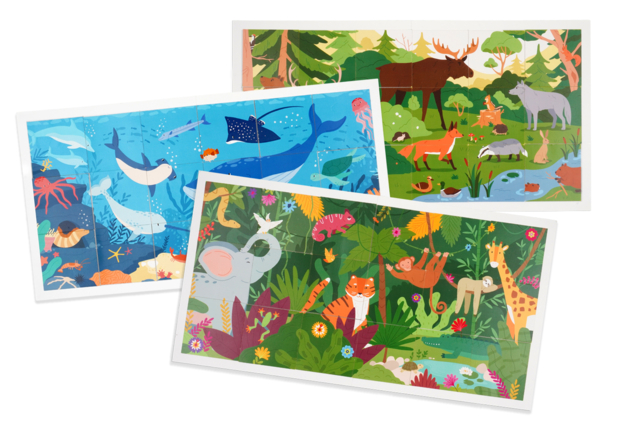 Sturdy Card Puzzle Board - 18 Pieces - 1 - Puzzles - 10doigts.com - Puzzles - 10doigts.fr