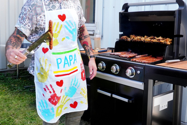 delantal barbacoa papá - Coton, lin - Textiles - 10doigts.fr