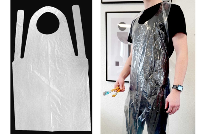 Delantales de plástico transparente - 50 pcs - Tabliers et protections - 10doigts.fr