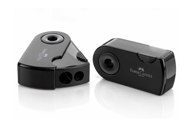 2-in-1 Pencil Sharpener with Reservoir, Faber-Castell - Accessoires de dessin Beaux-Arts - 10doigts.fr