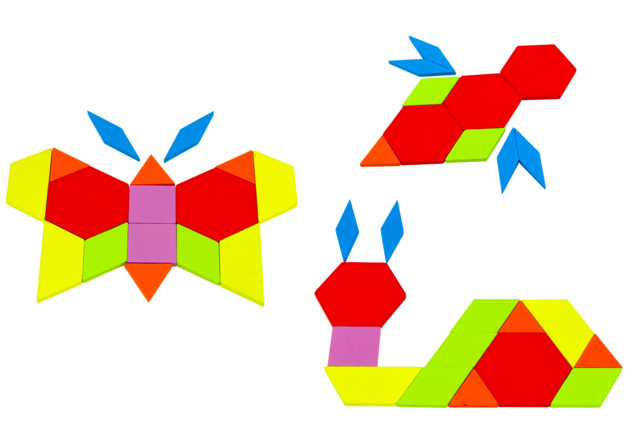 Wooden Tangram Game - 130 Pieces - 2 - Wooden Games and Toys - 10doigts.com - Jeux et Jouets en bois à décorer - 10doigts.fr