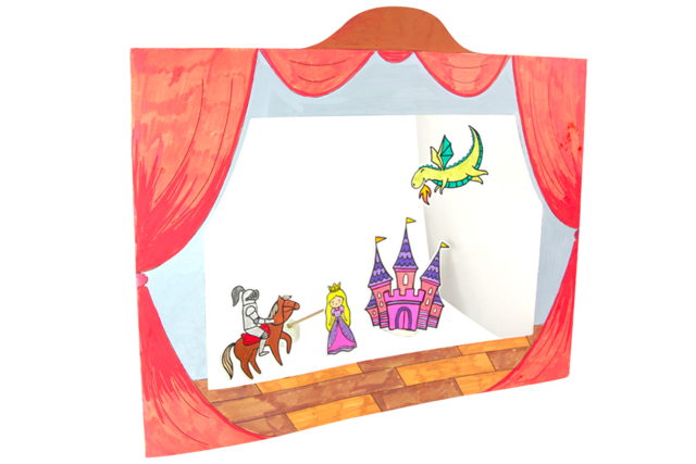 Theater and Characters to Color + Markers - 4 - Coloring Shapes and Drawings - 10doigts.com - Coloriage - 10doigts.fr