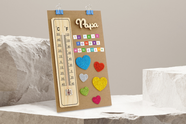 Large Wooden Thermometer - 4 - Wooden Objects for the Home - 10doigts.com - Thermomètres à décorer et à fabriquer - 10doigts.fr