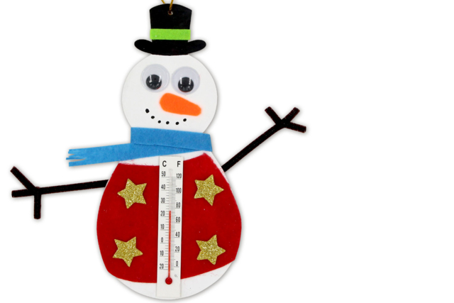Snowman Thermometer Kit - 12 Pieces - 2 - Christmas Creative Kits for Children - 10doigts.com - Kits créatifs de Noël pour les enfants - 10doigts.fr