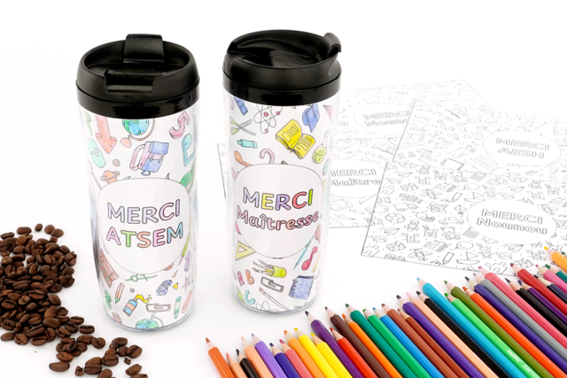 Thermal Mug with Lid - 3 - Transparent Plastic - 10doigts.com - Plastique Transparent - 10doigts.fr
