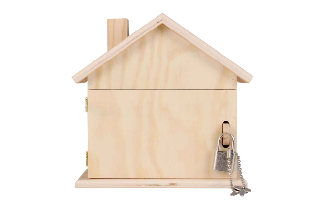 Wooden House Piggy Bank - 1 - Wooden Objects for the Home - 10doigts.com - Objets en bois à décorer pour la maison - 10doigts.fr