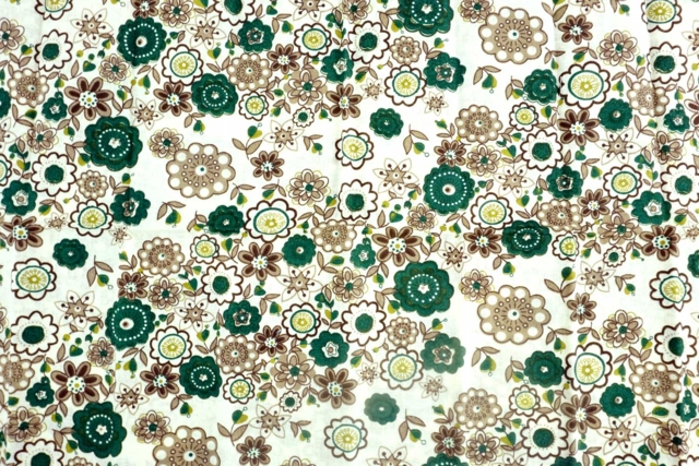 Printed Fabric Coupon Flowers Psychedelic - 43 x 53 cm - 2 - Fabric Coupons - 10doigts.com - Coupons de tissus - 10doigts.fr