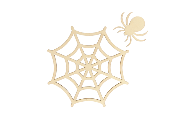 Wooden Spider Web - 1 - Halloween Decoration Stands - 10doigts.com - Supports d'Halloween à décorer - 10doigts.fr