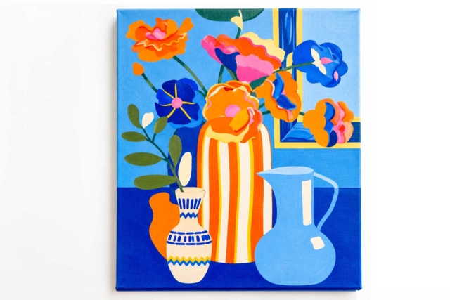 Lienzo pintado - Los jarrones por números - Peinture aux numéros : découvrez l'art du tableau numéroté pour tous - 10doigts.fr