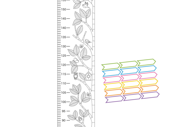 Coloring Growth Chart in Thick Card - 1 Meter - 2 - Coloring Books and Drawings - 10doigts.com - Livres de coloriage et dessins : pour apprendre et s'évader - 10doigts.fr