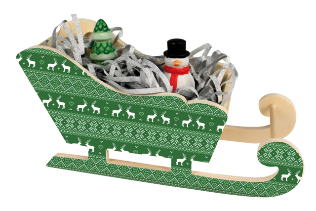 Large Natural Wooden Sleigh - 7 - Christmas Wooden Objects - 10doigts.com - Décorations de Noël en bois - 10doigts.fr