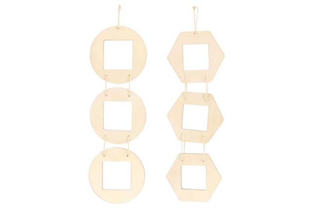 Photo Frame Trios - 2 Sets (6 Frames) - 3 - Wooden Photo Frames - 10doigts.com - Cadres photo en bois à décorer - 10doigts.fr