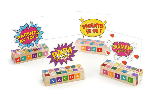Mini Plexiglass Frames + Bases - 3 Pieces - 2 - Wooden Photo Frames - 10doigts.com - Cadres photo en bois à décorer - 10doigts.fr
