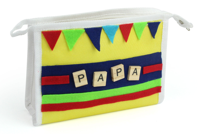Cotton Toiletry Bag, 20 cm - 2 - Cotton, Linen - Textiles - 10doigts.com - Coton, lin - Textiles - 10doigts.fr