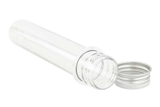 Plastic Tubes with Cap - 6 Pieces - 2 - Transparent Plastic - 10doigts.com - Plastique Transparent - 10doigts.fr