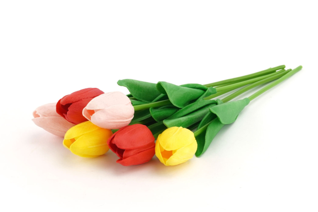 Artificial Tulips - 6 Pieces - 3 - Decorative Flowers and Leaves - 10doigts.com - Décorations fleurs et feuilles : ajoutez une touche de nature à toutes vos créations - 10doigts.fr