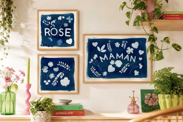 A blue herbarium for mom - Décorations en bois brut : tranches et bois naturel déco - 10doigts.fr