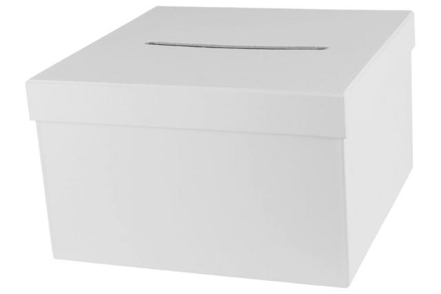 Square White Cardboard Urn - 1 - Cardboard Boxes and Baskets - 10doigts.com - Boîtes et corbeilles en carton - 10doigts.fr