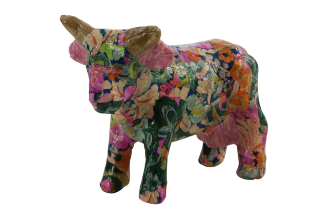 Paper Mâché Cow 13 cm - 4 - Cardboard Animals - 10doigts.com - Animaux en carton - 10doigts.fr