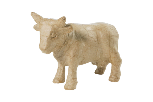 Paper Mâché Cow 13 cm - 1 - Cardboard Animals - 10doigts.com - Animaux en carton - 10doigts.fr