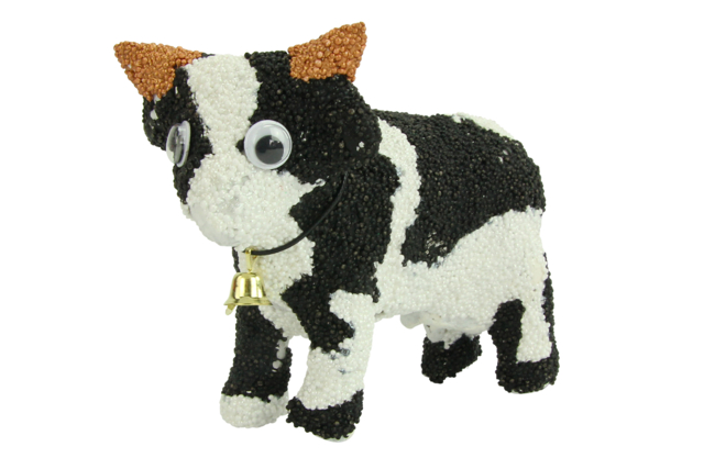 Paper Mâché Cow 13 cm - 6 - Cardboard Animals - 10doigts.com - Animaux en carton - 10doigts.fr