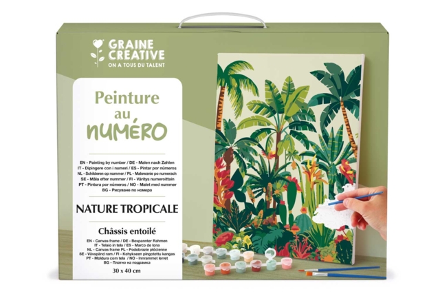 maletín Pintura por número - Naturaleza tropical - Peinture aux numéros : découvrez l'art du tableau numéroté pour tous - 10doigts.fr