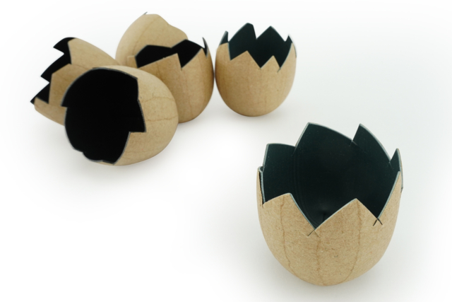 Paper Mâché Egg Shells - 6 pcs - 8 - Easter Decor Supports - 10doigts.com - Supports de Pâques à décorer - 10doigts.fr