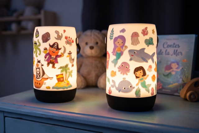 Siren and Pirate Night Light - Articles lumineux, guirlandes et bougies LED - 10doigts.fr