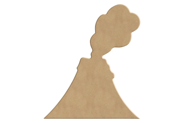 Wooden Volcano to Decorate - 1 - Wooden Shapes - 10doigts.com - Formes en bois à décorer - 10doigts.fr