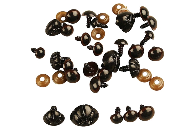 Ojos y nariz para peluche - 12 unidades - Yeux mobiles - 10doigts.fr