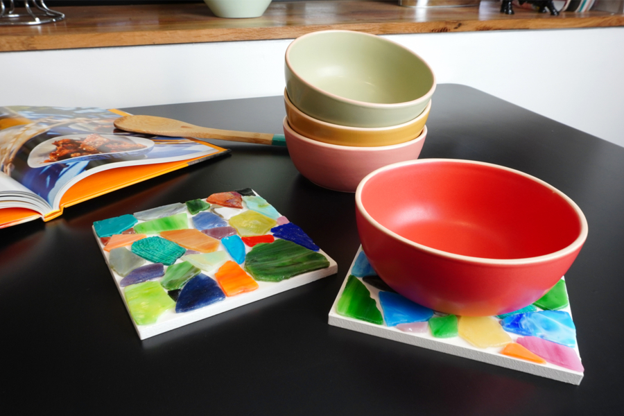Polished Glass Mosaic Trivet