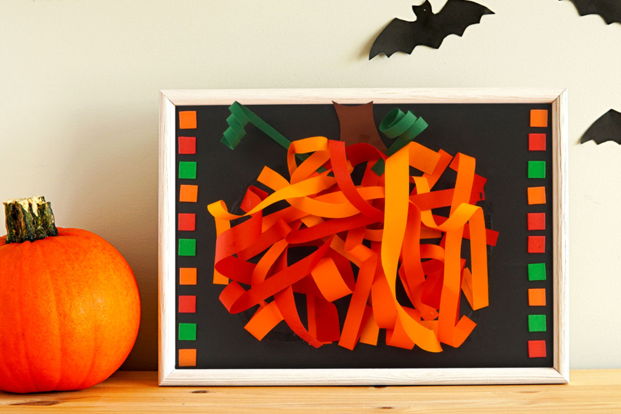 Rolled Paper Pumpkin